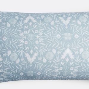 Rejuvenation Woodward KING 100% Organic Flax Linen sham (1 sham) GLASS BLUE